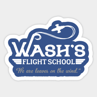 Wash's Flight School 1 Sticker